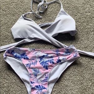 Cross Tie Bikini Set